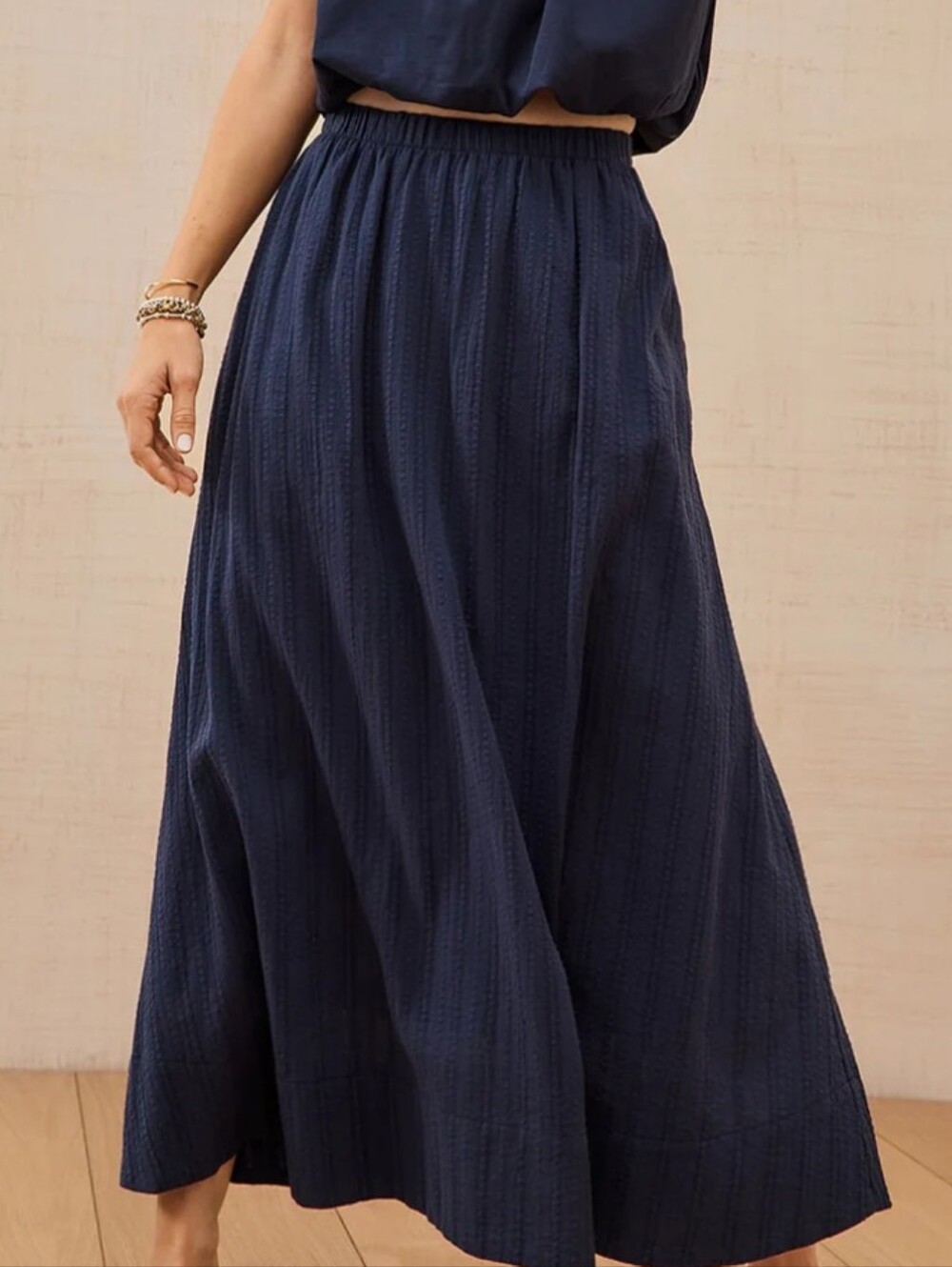 Evereve Shadow Stripe Maxi Skirt - XS
